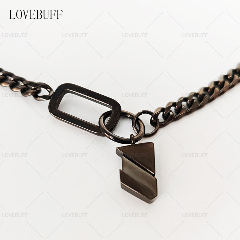 LOVEBUFF LAD Cosplay Athletic Rafayel Stainless Steel Leaf Pendant Link Chain Necklace