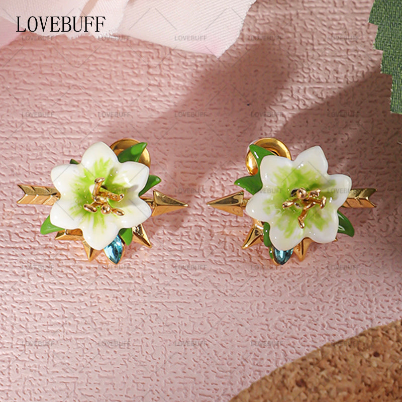 Artifact Viridescent Venerer Flower of Life In Remembrance of Viridescent Fields Inspired Stud Earrings