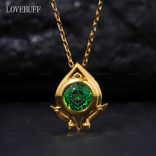 Sumeru Vision Inspired Zircon Gemstone Pendant Dainty Necklace