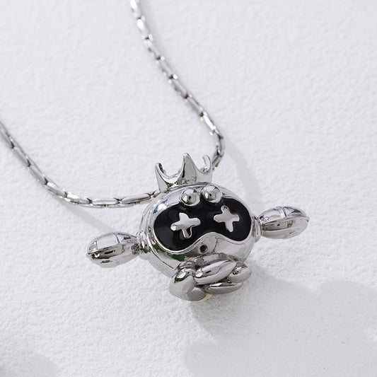 LOVEBUFF Splatoon 3 DLC Flying Robot Pearl Drone Inspired Pendant Necklace