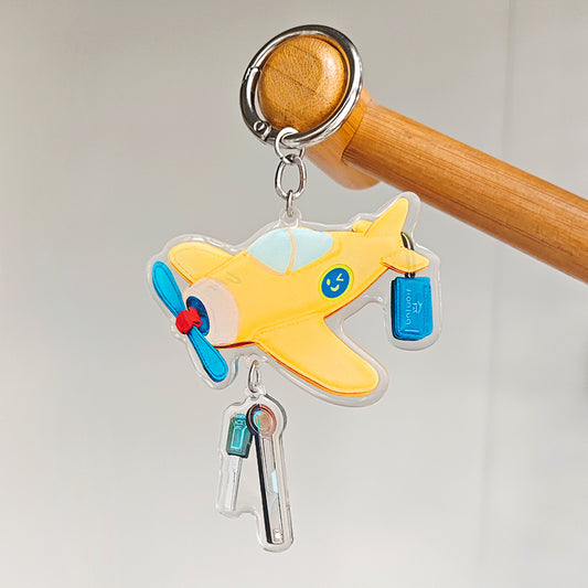 LOVEBUFF LAD Caleb Airplane Key Case Inspired Keychain Bag Charm