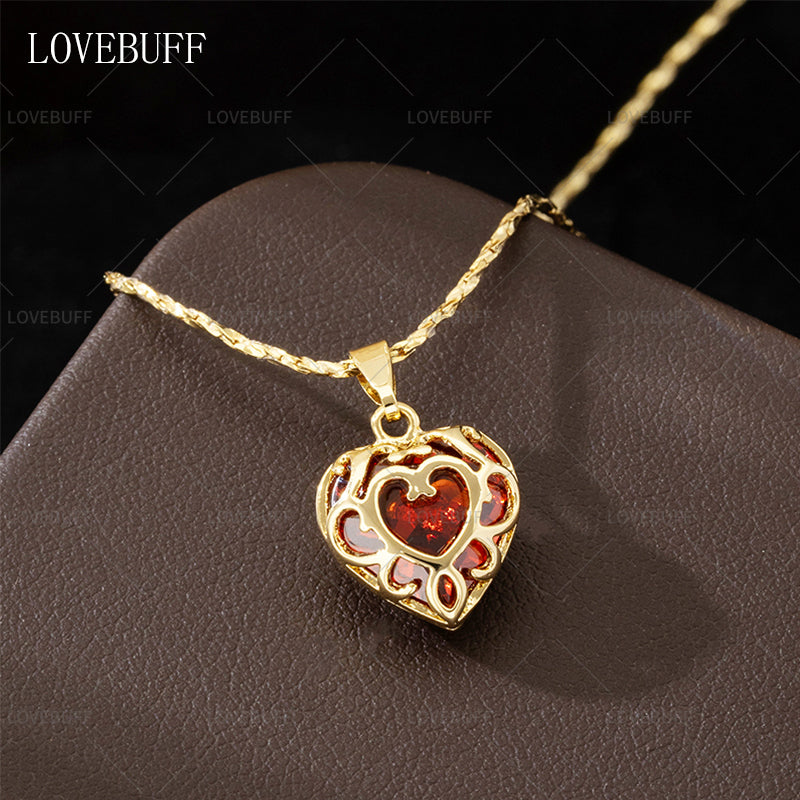 LOVEBUFF The Legend of Zelda Heart Container Inspired Pendant Necklace