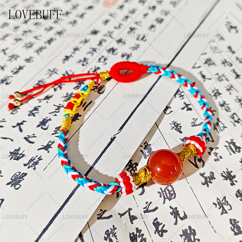 LOVEBUFF Where Winds Meet Agate Longevity Woven Bracelet