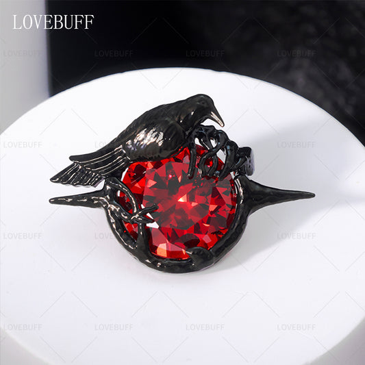 LOVEBUFF LAD Sylus: Relentless Conqueror Enchanting Veil Crow Brooch Inspired Enamel Pin
