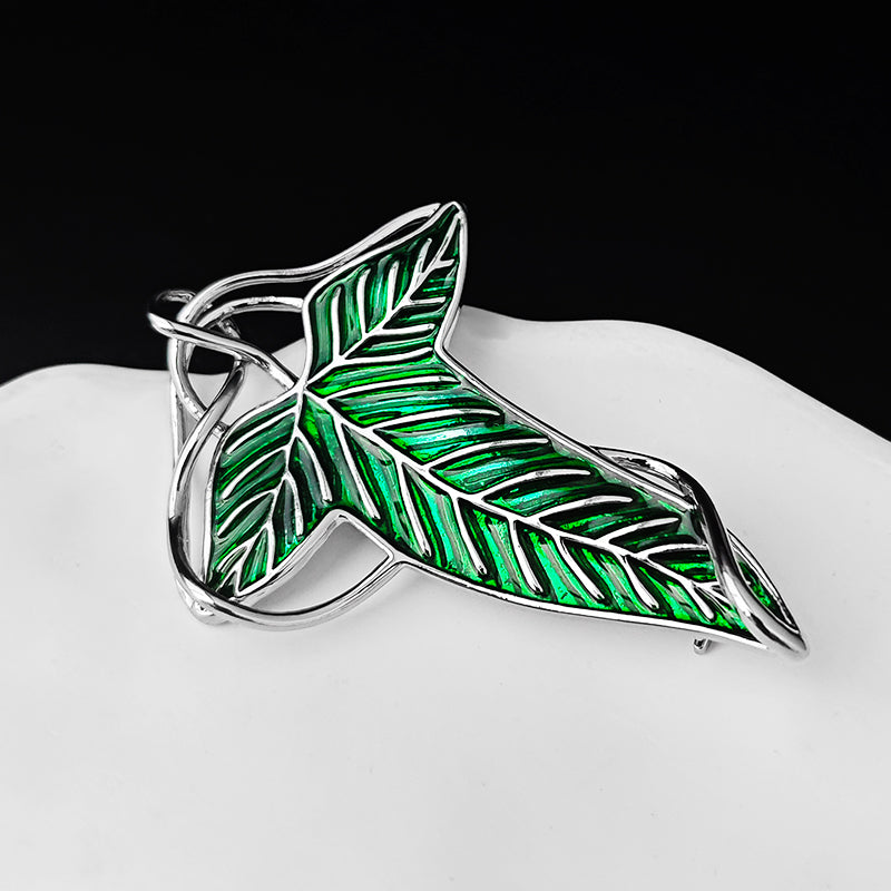 LOVEBUFF Green Leaf Brooch Enamel Pin