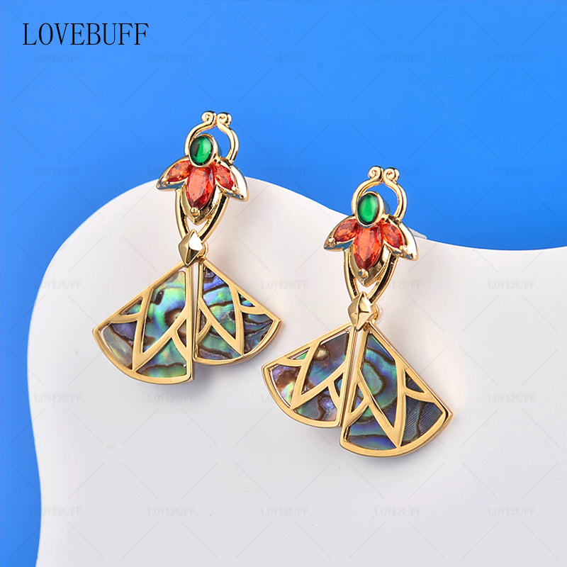LOVEBUFF Genshin Impact Vourukasha's Glow Artifact Heart of Khvarena's Brilliance에서 영감을 받은 귀걸이