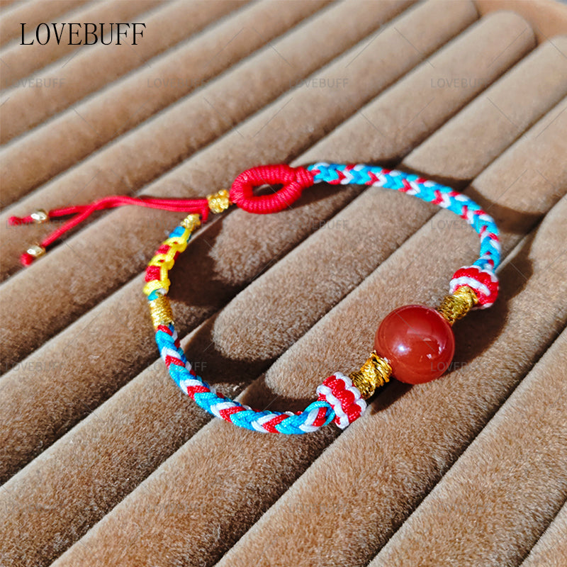 LOVEBUFF Where Winds Meet Agate Longevity Woven Bracelet