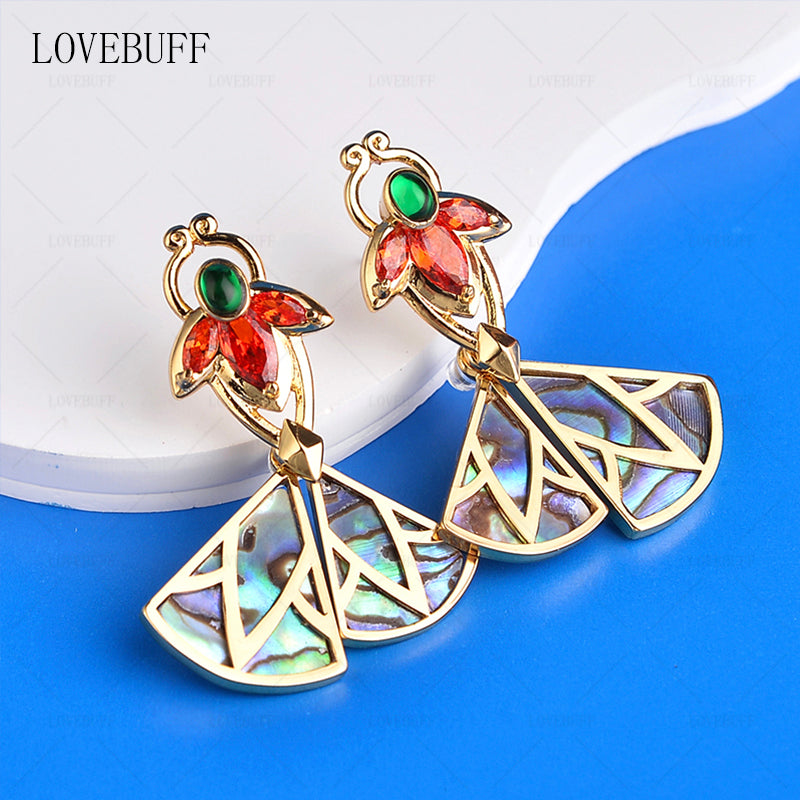 LOVEBUFF Genshin Impact Vourukasha's Glow Artifact Heart of Khvarena's Brilliance에서 영감을 받은 귀걸이