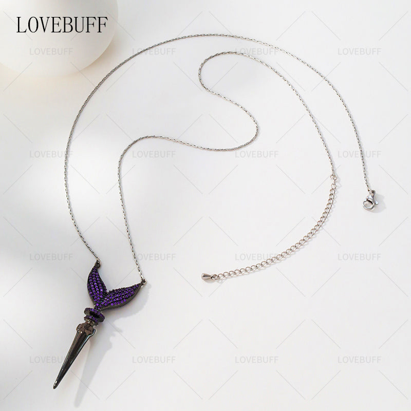 LOVEBUFF 러브 앤 딥스페이스 라파엘 치위 테마 인상 피쉬테일 다트 펜던트 목걸이