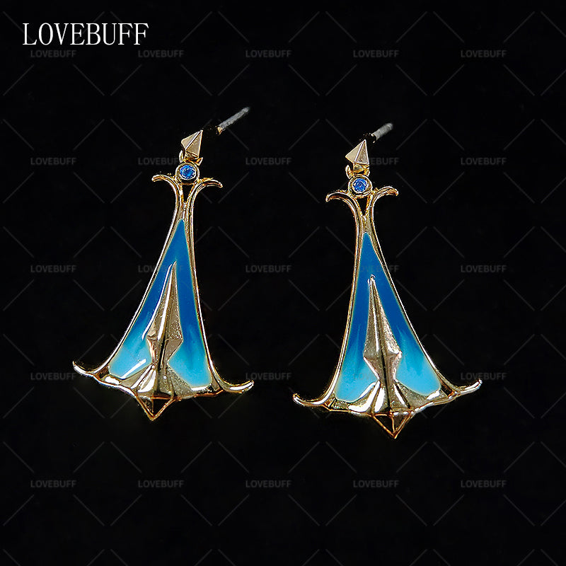 LOVEBUFF(TM) Genshin Impact Neuvillette 테마 인상 귀걸이