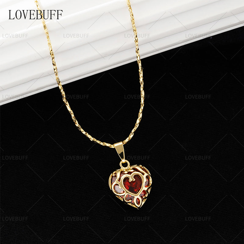 LOVEBUFF The Legend of Zelda Heart Container Inspired Pendant Necklace