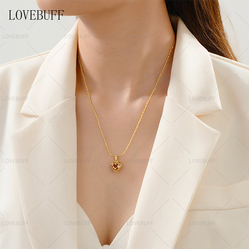 LOVEBUFF The Legend of Zelda Heart Container Inspired Pendant Necklace