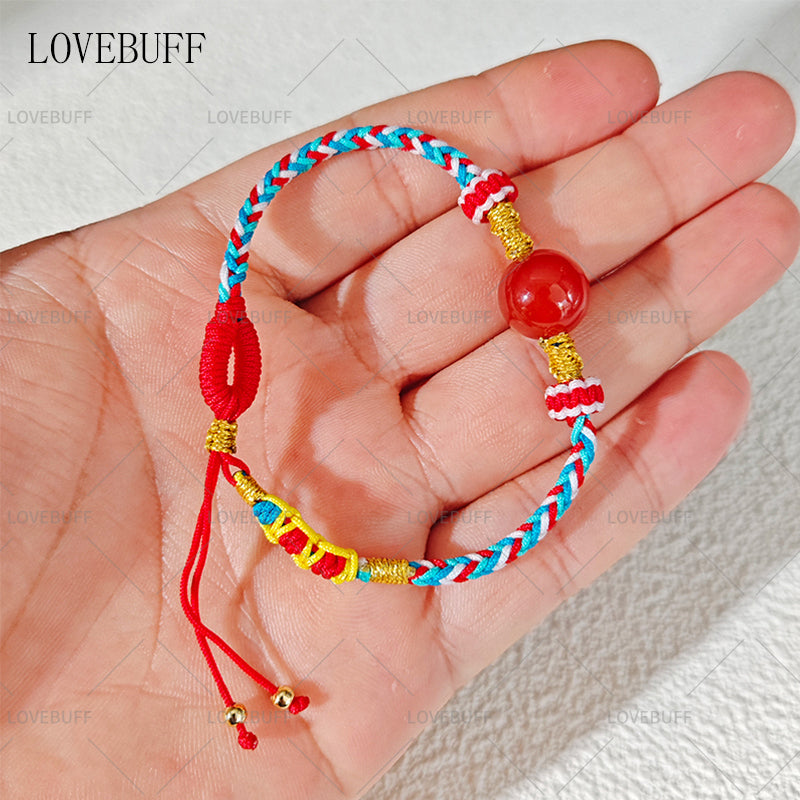 LOVEBUFF Where Winds Meet Agate Longevity Woven Bracelet