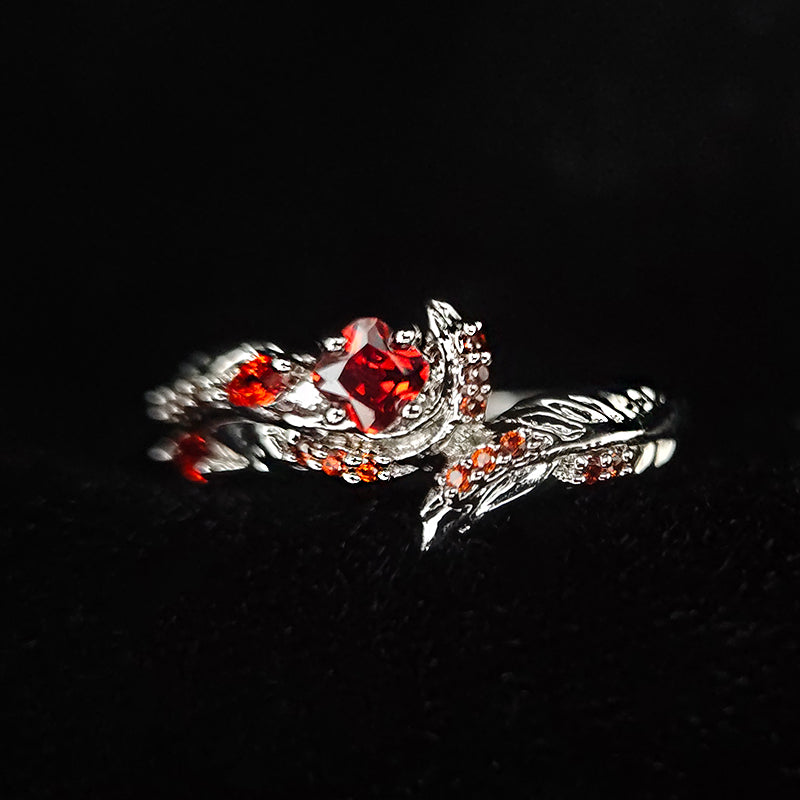 LOVEBUFF LAD Sylus Soul Feather Wedding Ring Inspired Copper Band