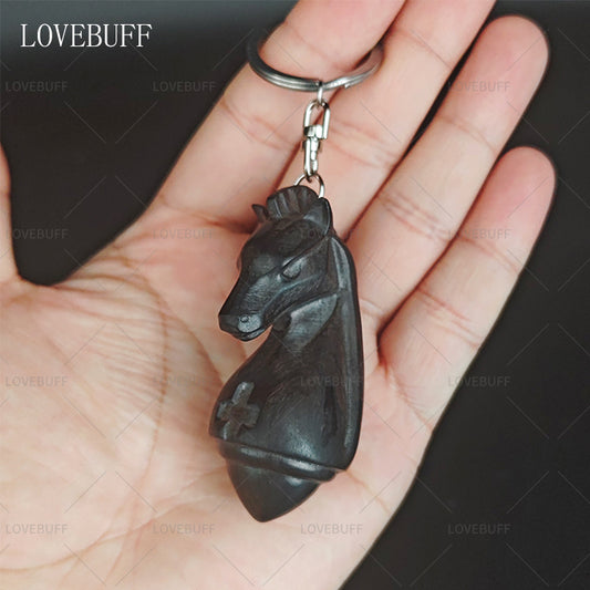 LOVEBUFF Light and Night Jesse Wooden Horse Keychain Bag Charm