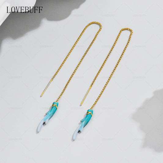 LOVEBUFF Honkai: Star Rail Imbibitor Lunae Inspired Threader Earrings