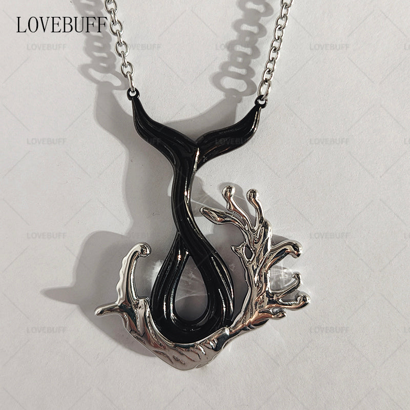 LOVEBUFF lOVE AND DEEPSPACE Rafayel Fiery Undercurrents에서 영감을 받은 피쉬테일 펜던트 목걸이