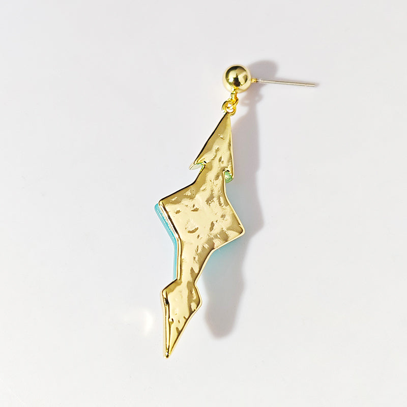 LOVEBUFF Genshin Aether Green Resin Star Earrings 1 Pair