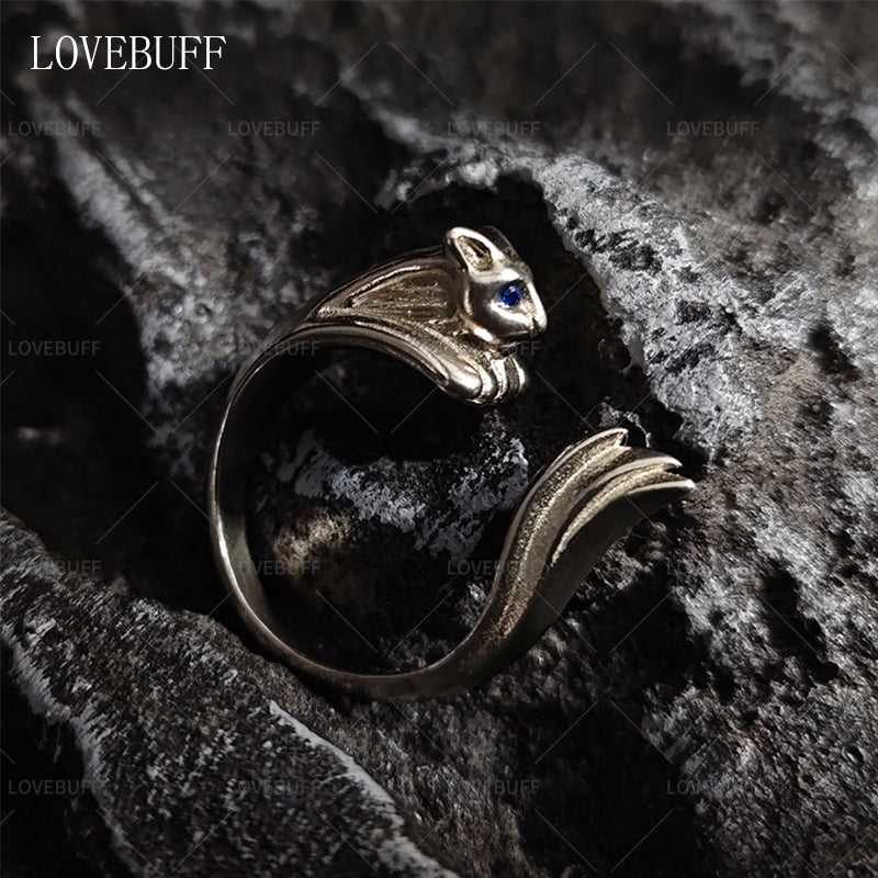LOVEBUFF Dark Souls 3 Silvercat Ring Inspired Wrap Ring Cosplay Accessory