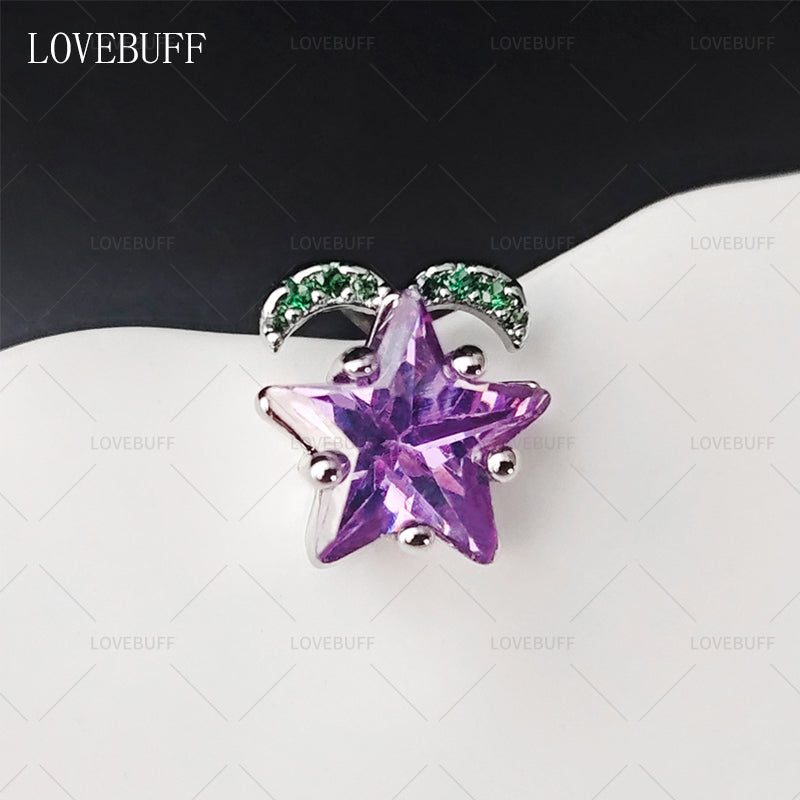 LOVEBUFF Stardew Valley Stardrop Inspired Silver Star Necklace Earrings