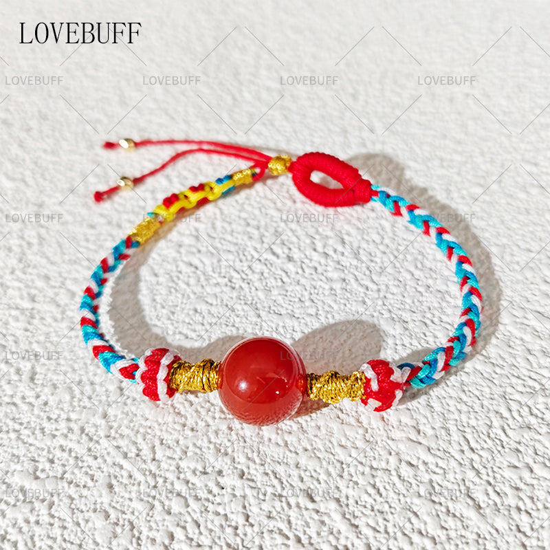 LOVEBUFF Where Winds Meet Agate Longevity Woven Bracelet