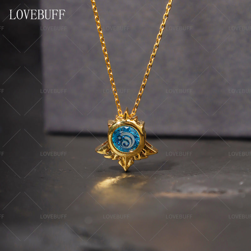 Mondstadt Vision Inspired Zircon Gemstone Pendant Dainty Necklace