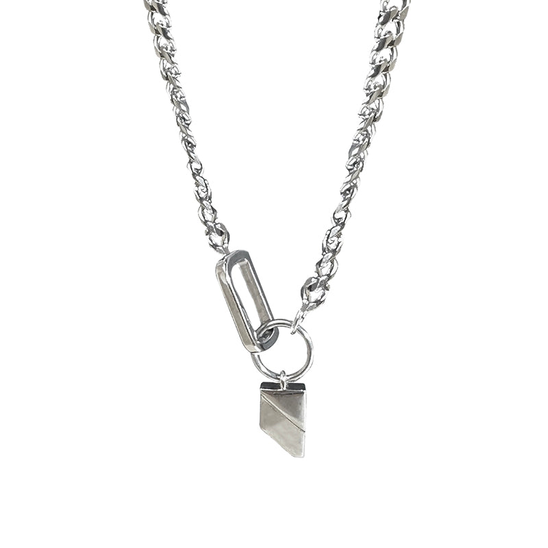 LOVEBUFF LAD Cosplay Athletic Rafayel Stainless Steel Leaf Pendant Link Chain Necklace