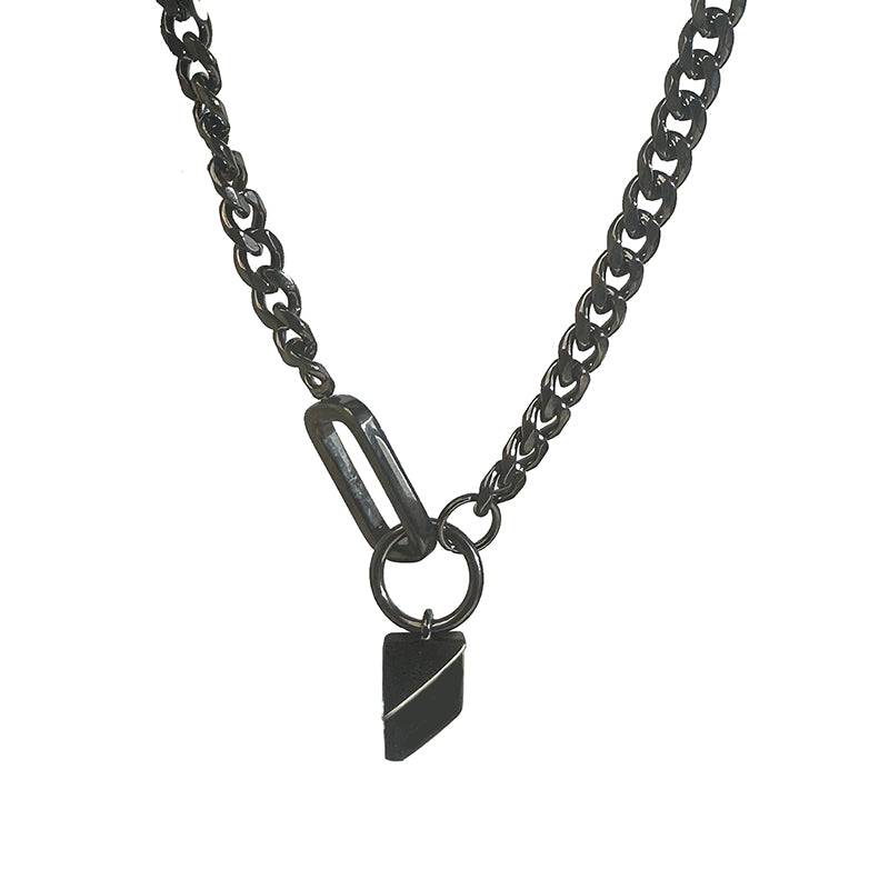 LOVEBUFF LAD Cosplay Athletic Rafayel Stainless Steel Leaf Pendant Link Chain Necklace