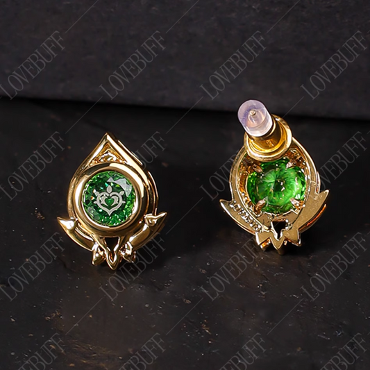 Sumeru Vision Inspired Zircon Gemstone Stud Earrings