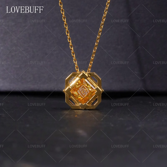 Liyue Vision Inspired Zircon Gemstone Pendant Dainty Necklace