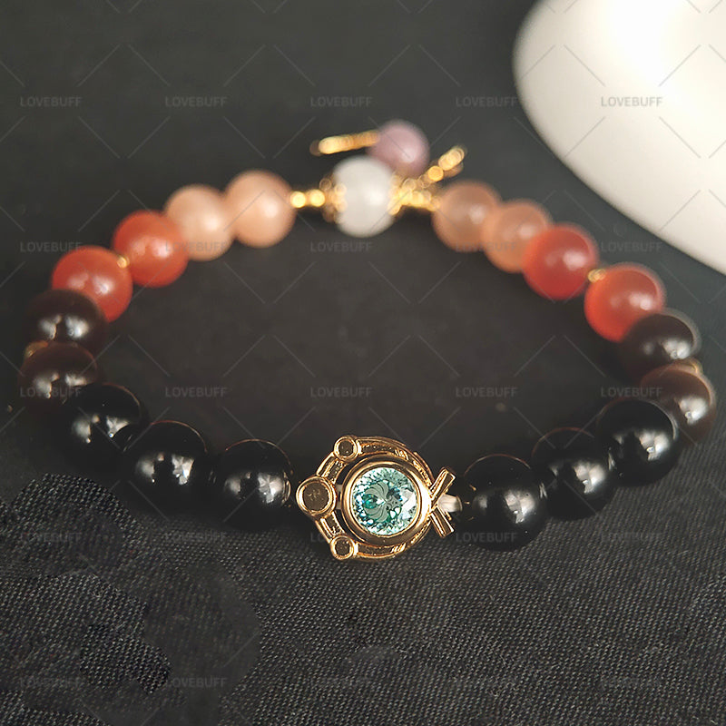 Maple Charm Cat's Eye Beaded Bracelet