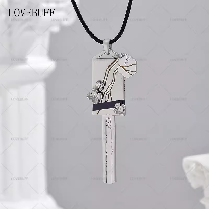 LOVEBUFF Tears of Themis Artem Wing 플래티넘 도금 구리 키 펜던트 목걸이