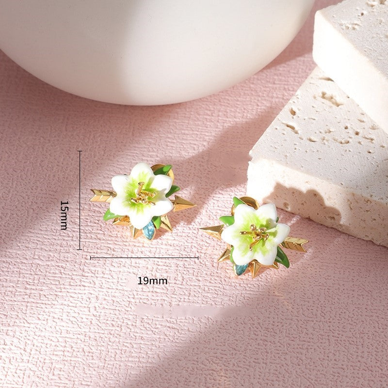 Artifact Viridescent Venerer Flower of Life In Remembrance of Viridescent Fields Inspired Stud Earrings