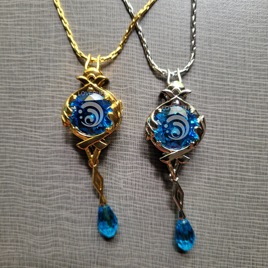 Fontaine Furina Hydro Vision Inspired Gem Pendant Long Necklace