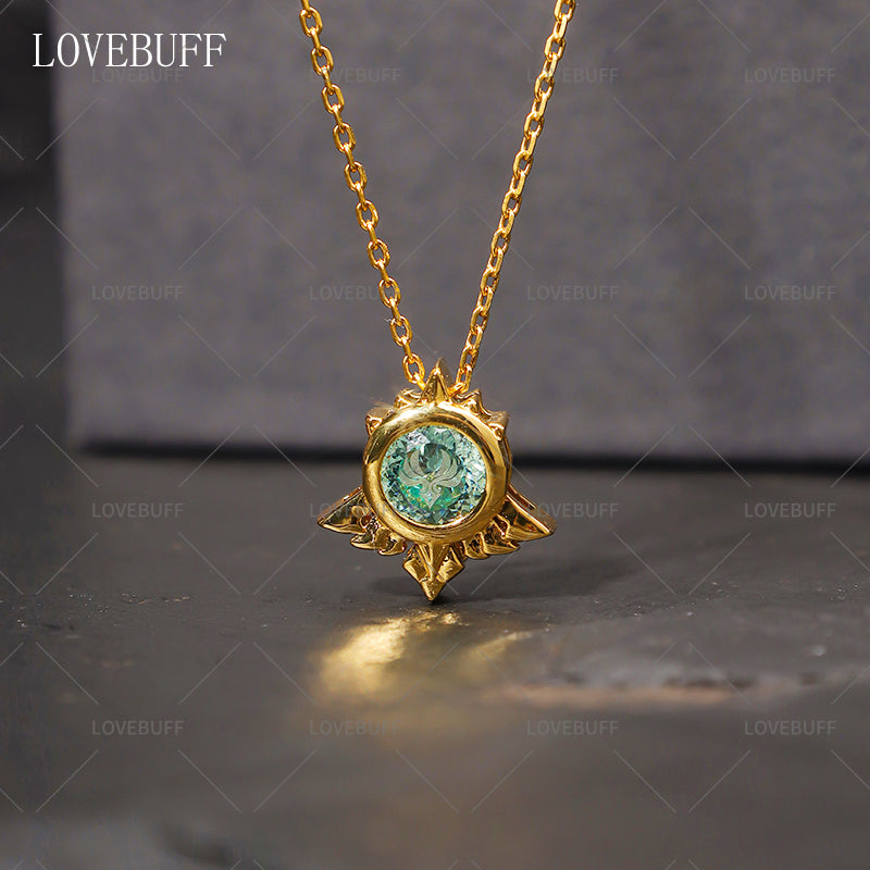 Mondstadt Vision Inspired Zircon Gemstone Pendant Dainty Necklace