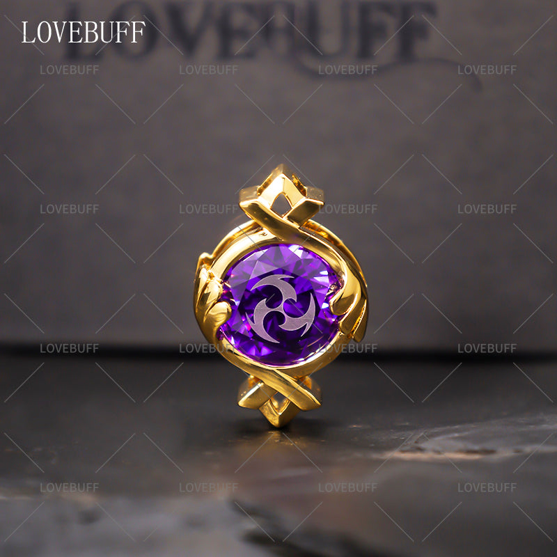 LOVEBUFF Genshin Impact Fontaine Pneuma Gem Vision Colgante Elementos Hydro Pyro Geo Anemo Cryo Dendro Electro