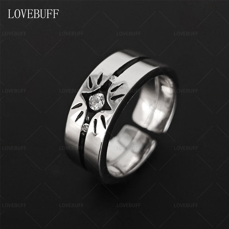 LOVEBUFF LAD Affinity 100 Rafayel Zayne Xavier Ring Style Silver Open Band