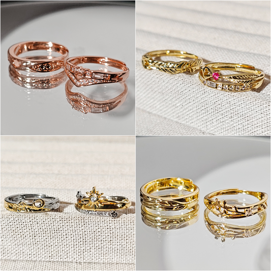 LOVEBUFF Tears of Themis 5th Anniversary Rings Wedding Bands