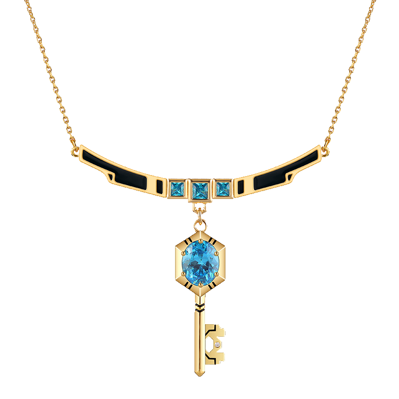 LOVEBUFF League of Legends LOL Hex Technology Key Pendant Necklace