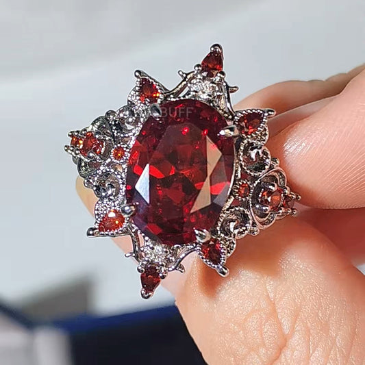 LOVEBUFF LAD Sylus: Abyssal Mark Cursed Gem Red Zircon Ring