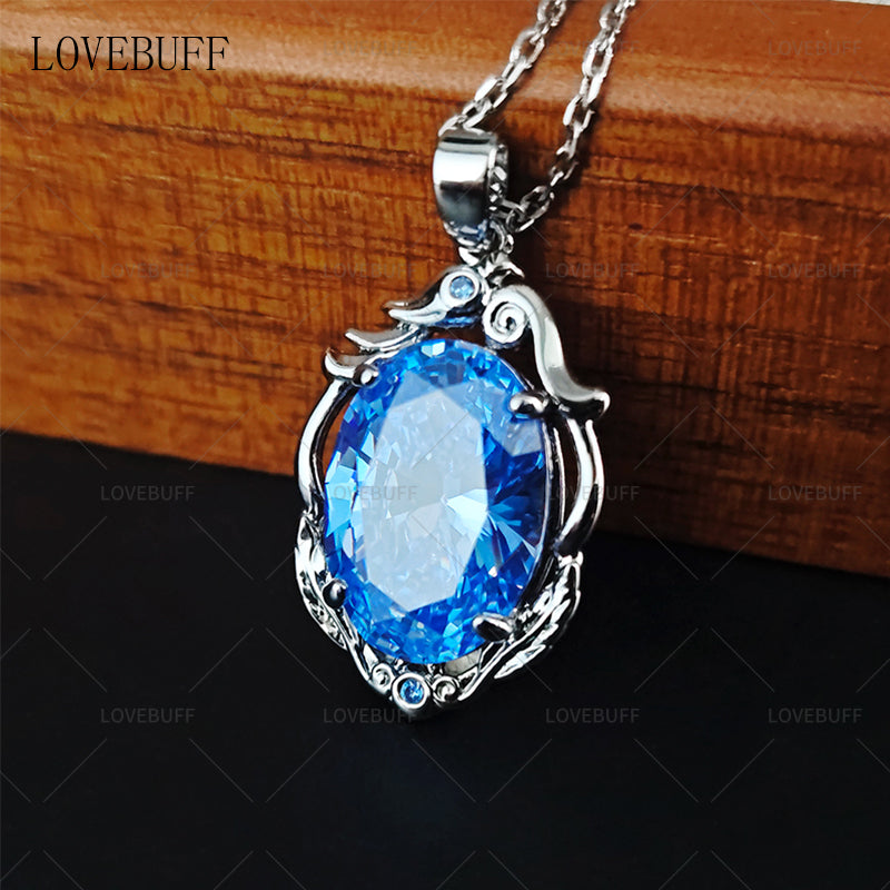LOVEBUFF Identity V Cryptic Notes Cursed Sapphire Inspired Dainty Necklace