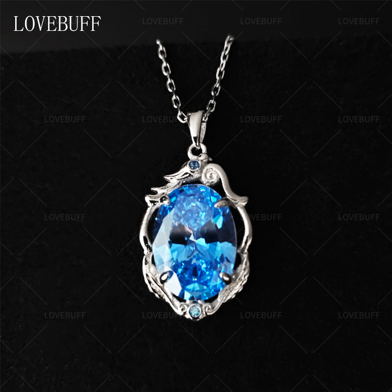 LOVEBUFF Identity V Cryptic Notes Cursed Sapphire Inspired Dainty Necklace