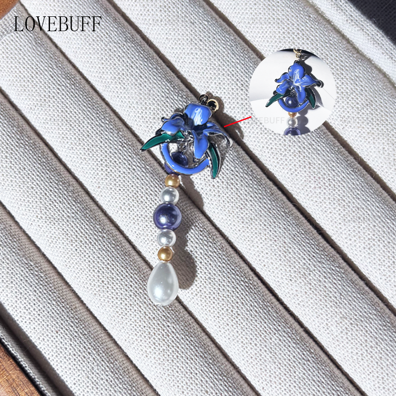 LOVEBUFF Light and Night Osborn Blue Iris Earrings