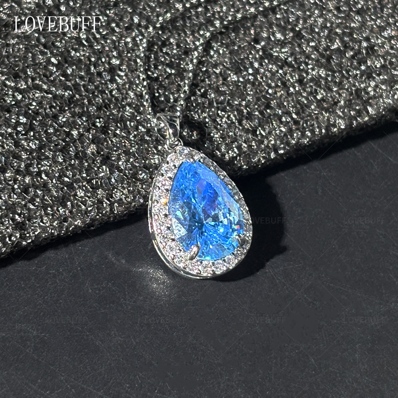 Sofia the First Amber Blue Teardrop Pendant Cosplay Necklace