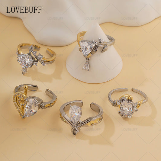 LOVEBUFF For All Time 3rd Anniversary Ayn Alkaid Clarence Emerald Rorschach Finger Rings