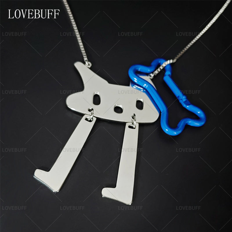 LOVEBUFF Path to Nowhere 무기미도 Shawn Fake Love Notification Cat & Bone Pendants Necklace