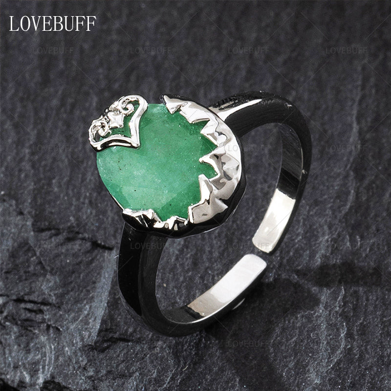 Aventurine Jade Topaz Cornerstone Inspired Gem Stone Ring