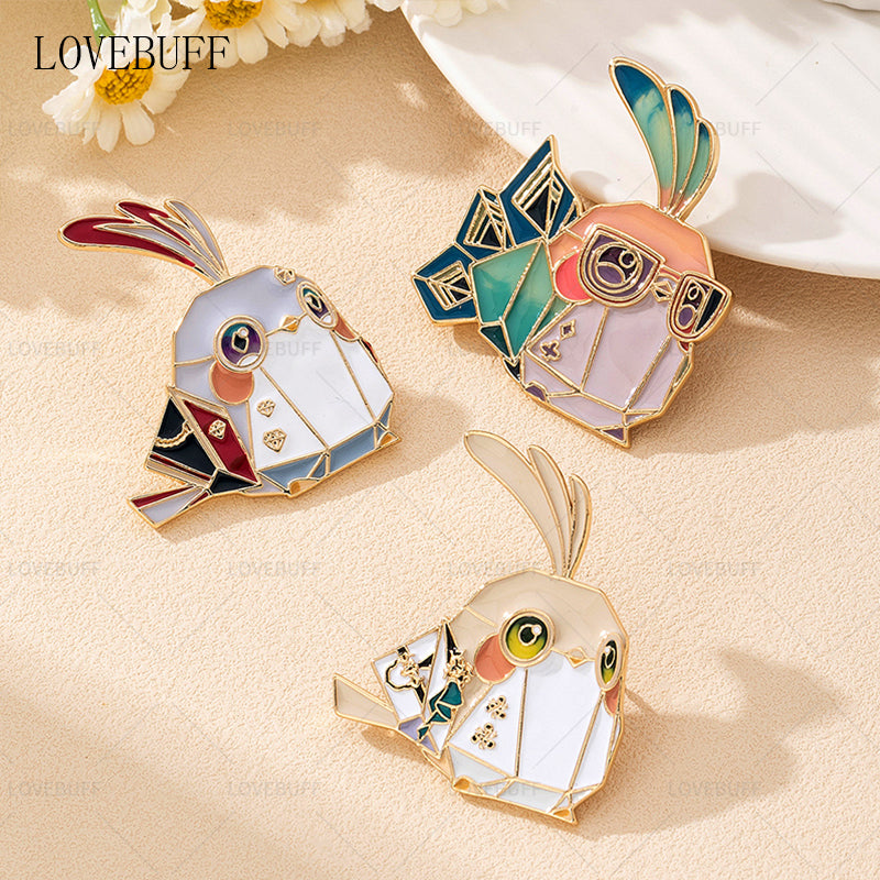 LOVEBUFF Honkai:Star Rail Origami Bird Inspired Enamel Pin Badge Brooch