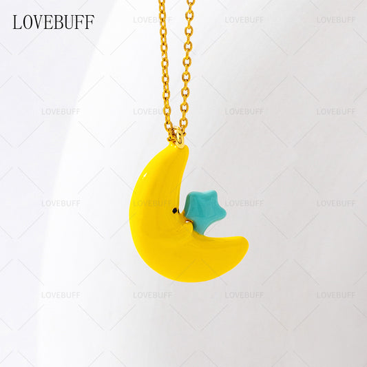 LOVEBUFF Love and Deepspace Xavier Moon Star Pendant Necklace