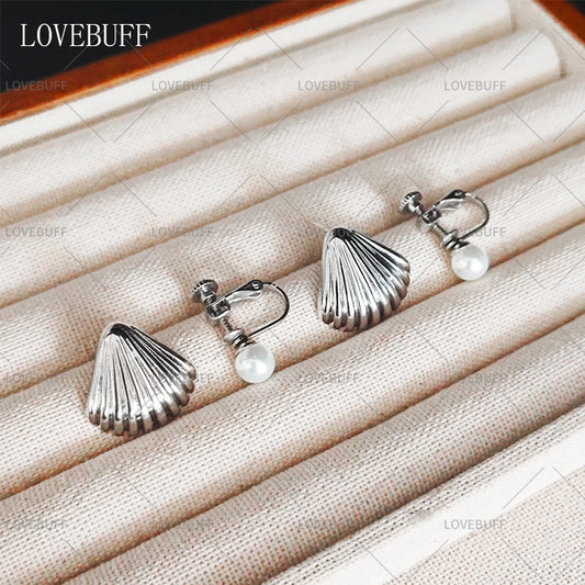 LOVEBUFF LAD Rafayel MC's Wave's Gift Pearl Seashell Wedding Earrings 4pc Set